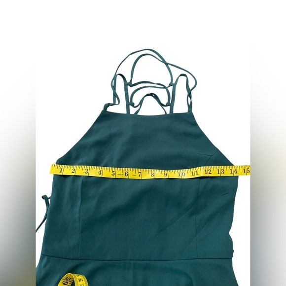 Lulus Strappy To Be Here Forest Green Lace-Up Maxi Dress Size L - Picture 14 of 16